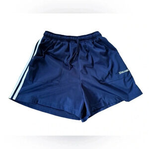 Vintage Spalding Activewear Shorts Women Size Medium Navy Blue